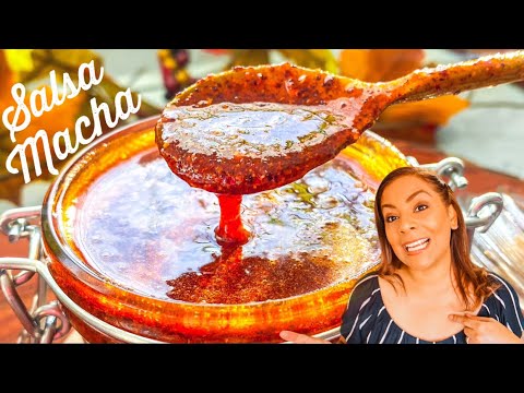 Salsa Macha 🔥 Salsa de Aceite 🌶 Salsa macha de chile de árbol y cacahuate