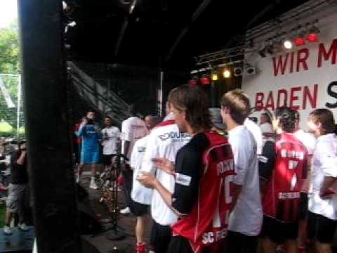 Siegesfeier SC Freiburg mit panama riddim section