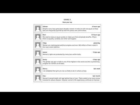 National 5 Modern Studies India Support/Oppose Source Question