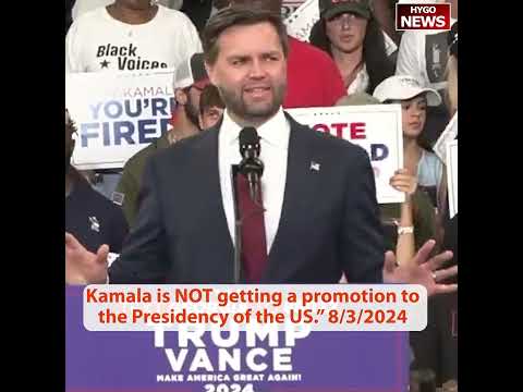 Vance: Harris says we are weird, Kamala NOT getting promotion to Presidency; Vance's 7-yr-old son
