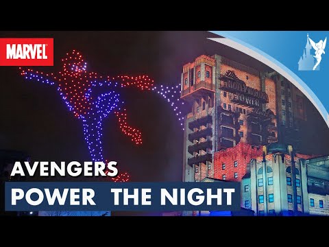 🔴 Marvel Drone show Avengers Power the Night at Disneyland Paris 2023 in Walt Disney Studios Park