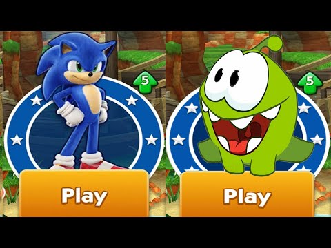 Sonic Dash vs Om Nom Run - All Characters Unlocked Android Gameplay Walkthrough 2023