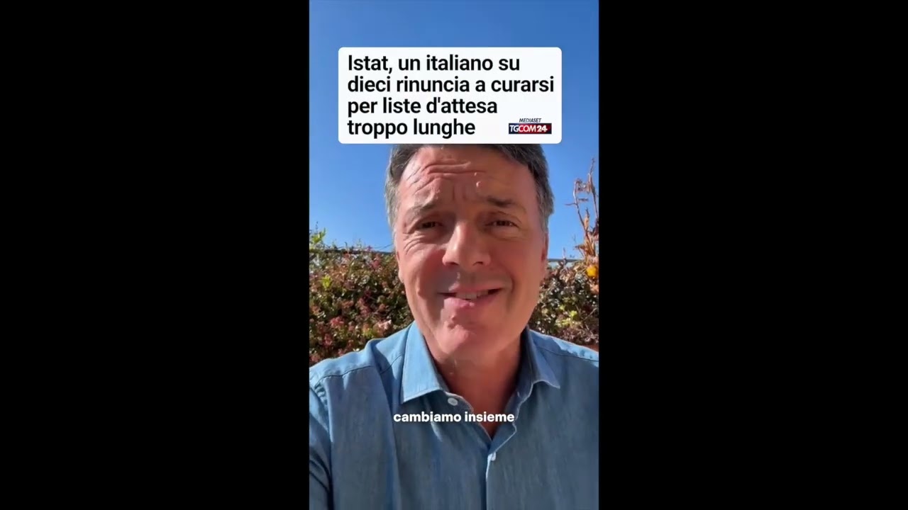 RENZI: "ISTAT DICE CHE OLTRE UN MILIONE DI PERSONE IN PIÙ (RISPETTO AL 2023)"