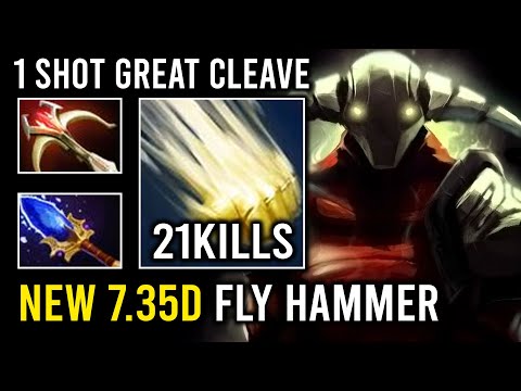 1 SHOT FLYING HAMMER Brutal Cleave Hit Like a Truck 946 GPM Super Carry New 7.35d Patch Sven Dota 2