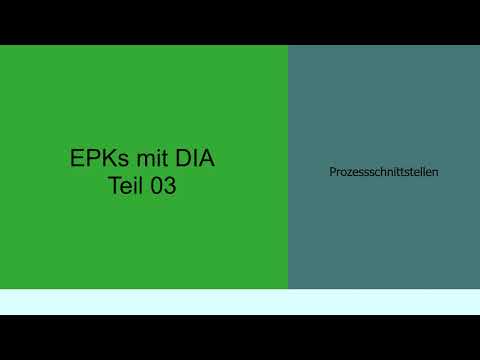 Lernvideo - EPKs mit DIA modellieren Teil 03 - Prozessschnittstellen