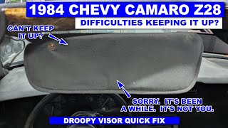 Droopy Visor Quick Fix - Get Rid of That Forest Whitacker Issue