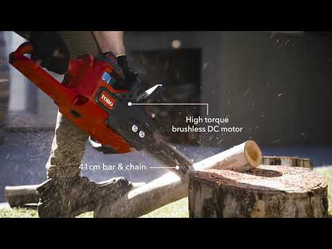 All-new Toro 60V MAX^ battery 41cm Chainsaw