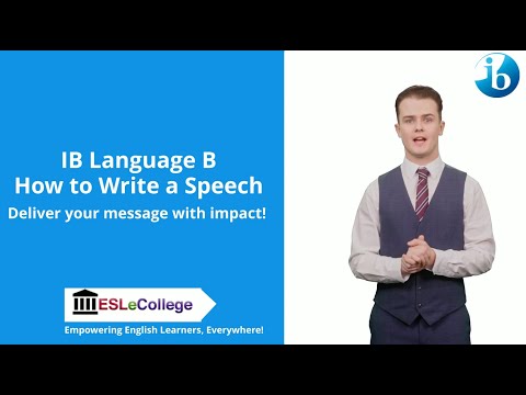 IB Language B: How to Write a Speech