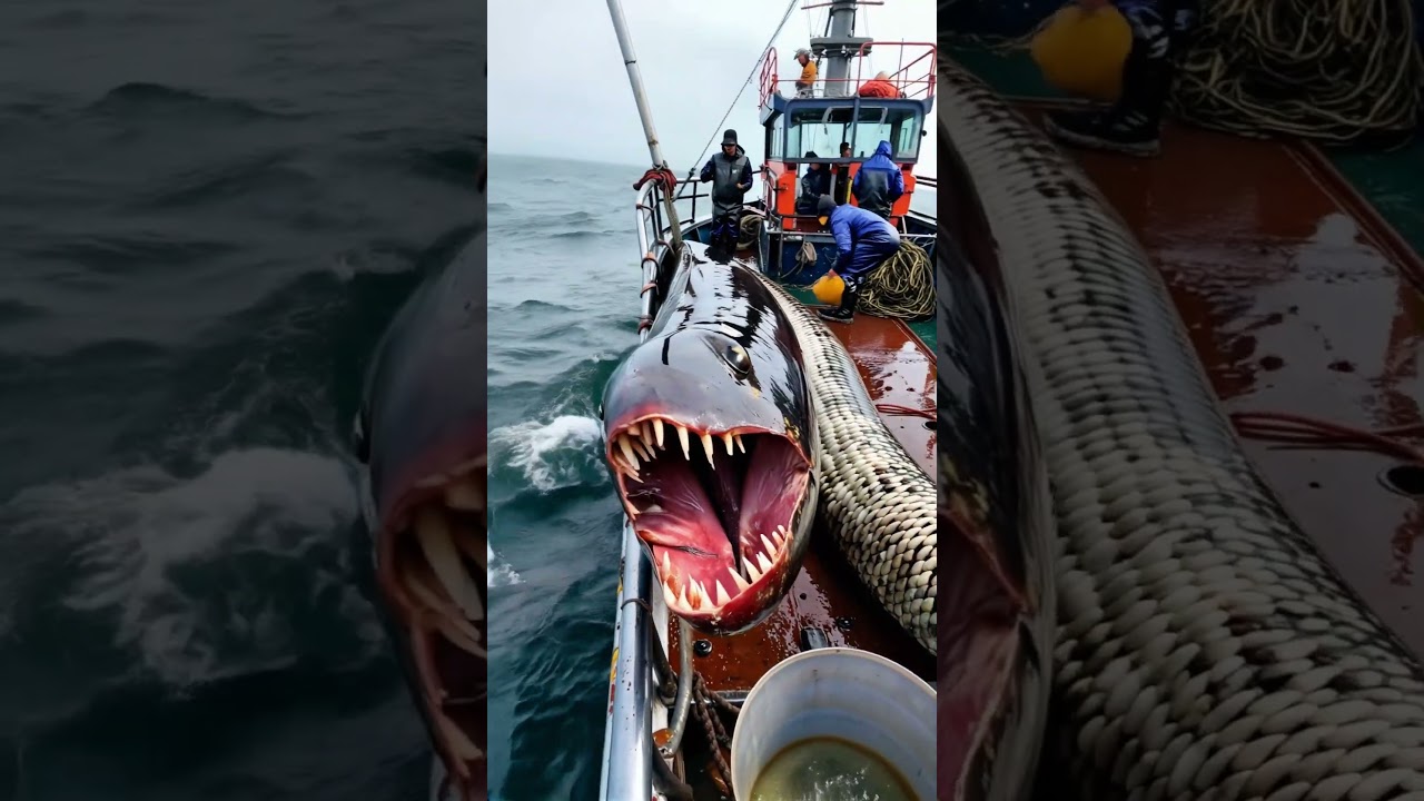 GIANT sea creature caught by fishermen🌊🐟