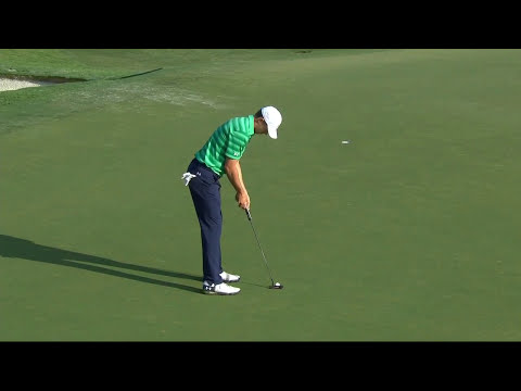 Jordan Spieth Just Misses Birdie Putt | 2017 PGA Championship