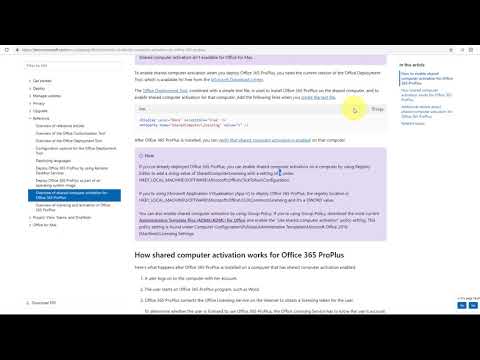 SOLVED: VIDEO: How To Set Office 365 Pro Plus To Run on a Kiosk with Shared Activation - Up & Running Inc - Tech How To's