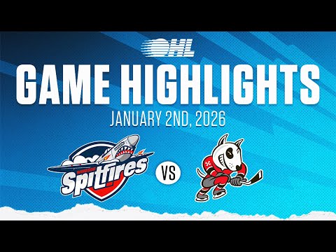 OHL Highlights: Windsor Spitfires @ Niagara IceDogs Jan. 2, 2026