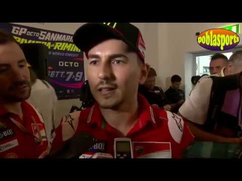 Declaraciones de Jorge LORENZO tras el incidente MARQUEZ vs ROSSI antes del GP San Marino 2018
