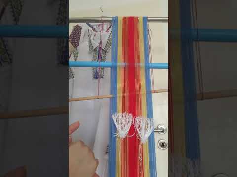 Pasul 2. Cum formăm ițele la Braul urzit pe stativ