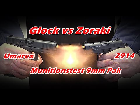 Umarex Glock 17 vs Zoraki im Munitionstest 9mm Pak