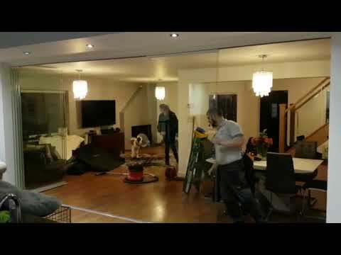 Click to play video of frameless doors