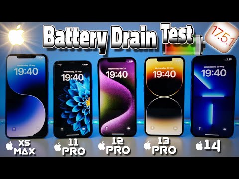 ULTIMATE  IOS 17.5.1 iPhone 14 ∼ 13 Pro ∼ 12 Pro ∼ 11 Pro ∼ XS Max  Battery Drain Test 2024