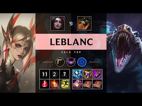 LeBlanc Top vs Renekton - EUW Master Patch 25.11