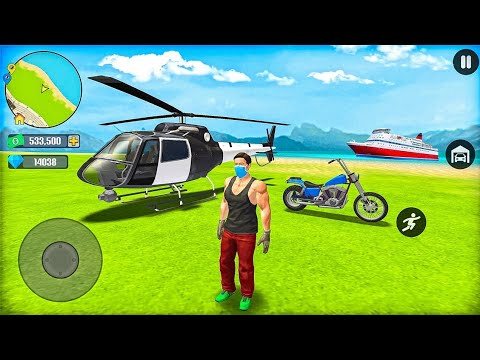 Hover Bike and Police Helicopter Driving in Open World Game - Android Gameplay