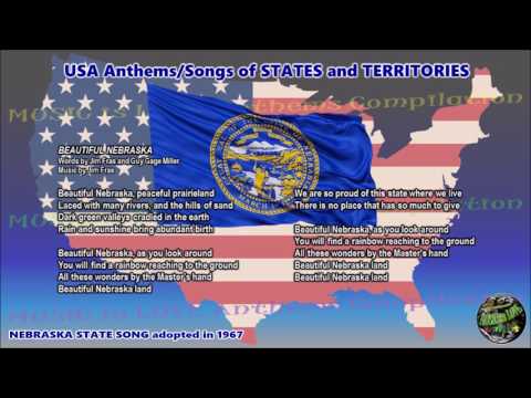 Nebraska State Song BEAUTIFUL NEBRASKA with music, vocal and lyrics