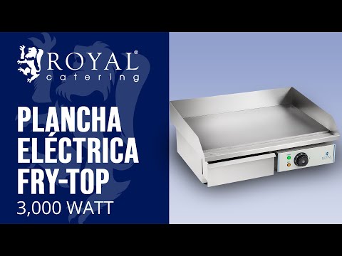 vídeo - Plancha eléctrica fry-top - 55 cm - liso - 1 x 3,0 kW