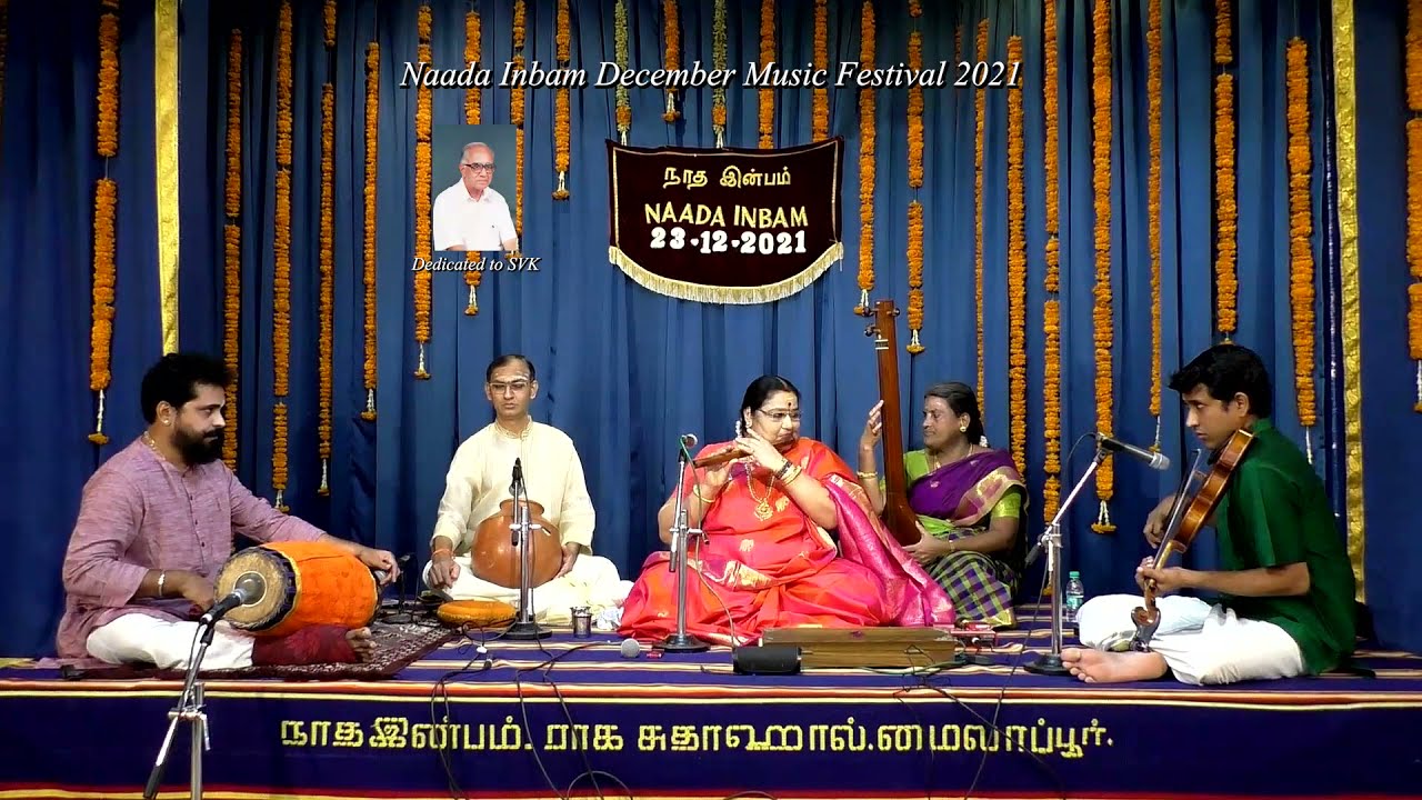 Vidushi Sikkil Mala Chandrasekhar Flute concert for Naada Inbam December Festival 2021
