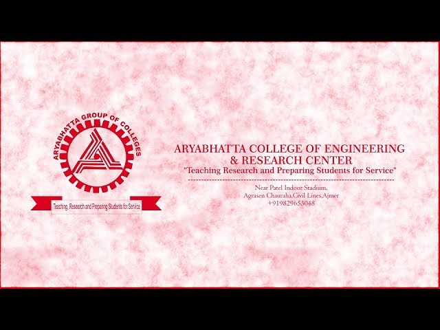Aryabhatta College of Engineering & Research Centre Ajmer video #1