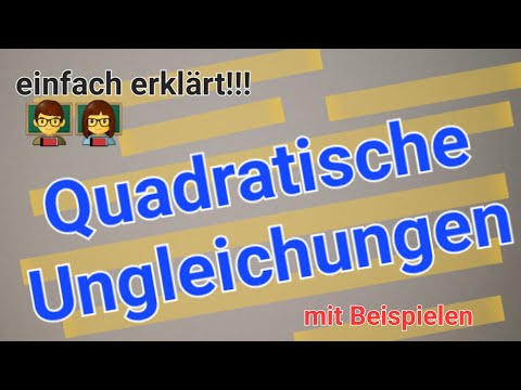 Quadratische Ungleichungen lösen, Lösungsmenge angeben, graphisch lösen , Beispielen
