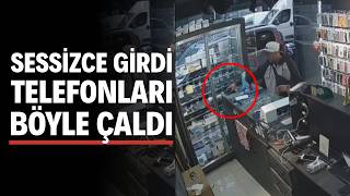 Bahçelievler’de iş yerini boş görünce geri dönüp 2 cep telefonu çaldı