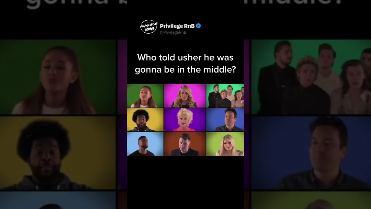 Who told Usher he was gonna be in the middle?💀😭 #usher #rnb #pop #popmusic #singer