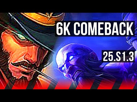 TWISTED FATE vs RYZE (TOP) | 6k comeback, Dominating | KR Master | 25.S1.3