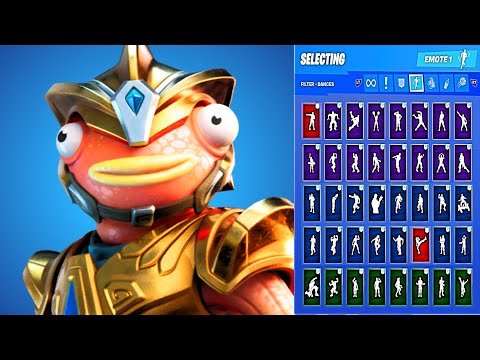 🔥 ATLANTEAN FISHSTICK SKIN SHOWCASE WITH ALL FORTNITE DANCES & EMOTES 😱