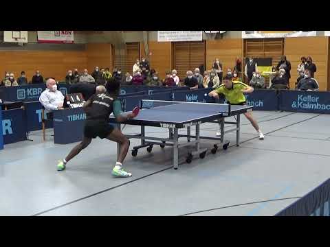 Hoermann vs Oyebode Nigeria 4 220403 TV Hilpoltstein vs Passau Table Tennis 2 Bundesliga Stativ  4