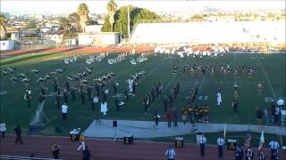 preview picture of video 'San Pedro High Golden Pirate Regiment Opening Pregame 2014'