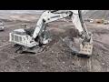 Liebherr 984 Excavator Loading Overburden On 4 Axle Trucks Labrianidis Mining Works 4k