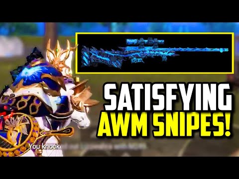 MOST SATISFYING GODZILLA AWM SNIPES IN FINAL CIRCLE! | PUBG Mobile