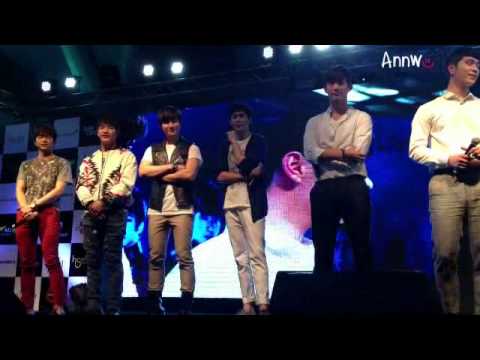 130407 2PM Speak Thai in "What Time Is It?" Live Tour in Bangkok press con @ siam discovery