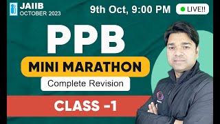 PPB | Class - 1 | Mini Marathon | JAIIB Oct 2023