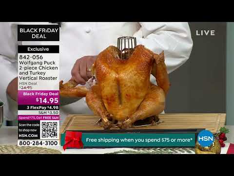 Wolfgang Puck 2pc Stainless Steel Chicken   Turkey Verti...