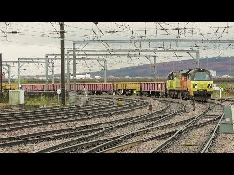 Colas Class 70 No  70809 at Newcastle Central - 7th November 20191