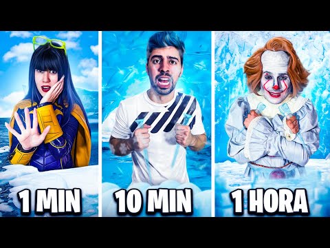 1 MINUTO, 10 MINUTOS OU 1 HORA COM OS VILÕES!! 24 HORAS DE DESAFIOS