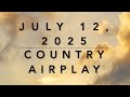 Billboard Top 60 Country Airplay July 12 2025