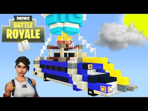 Minecraft Tutorial: How To Make The Fortnite Battle Bus In Minecraft