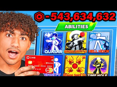 Spending $8,375,321 For The MOST OVERPOWERED Abilities In Roblox Blade Ball..