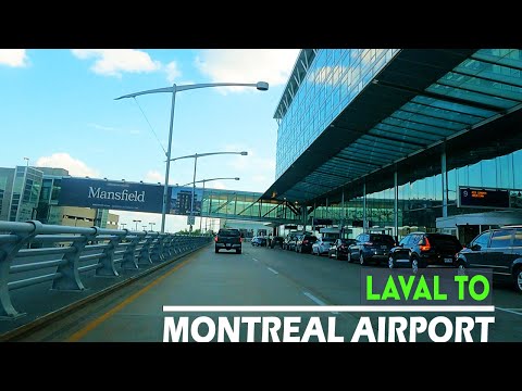 [ 4K Video ] Driving from laval to Montreal airport Arrival Area