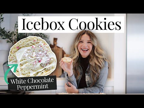 The Most Delicious White Chocolate Peppermint Icebox Cookies