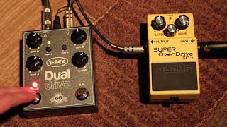 Video thumbnail for review - T-Rex Dual Drive VS Boss Super OverDrive SD-1 by AmpsOnAir