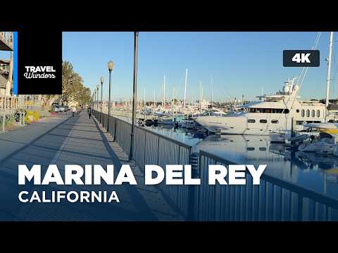 California Walking Tour | Marina del Rey in Stunning 4K HDR | ASMR Natural Sounds Experience
