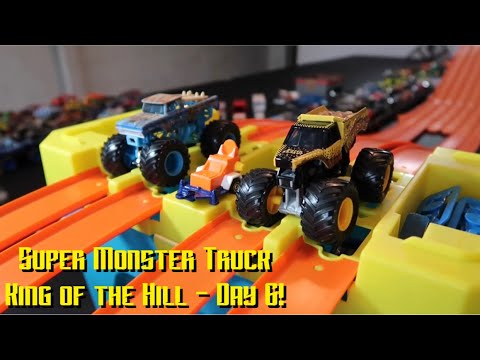 SUPER MONSTER TRUCK KING OF THE HILL - DAY 6! HOT WHEELS MONSTER TRUCK DIECAST RACING TOURNAMENT!