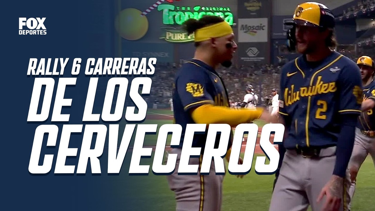 RALLY 6 CARRERAS DE LOS CERVECEROS | Milwaukee Brewers 8-0 Tampa Bay Rays | Serie Mundial J3 | MLB